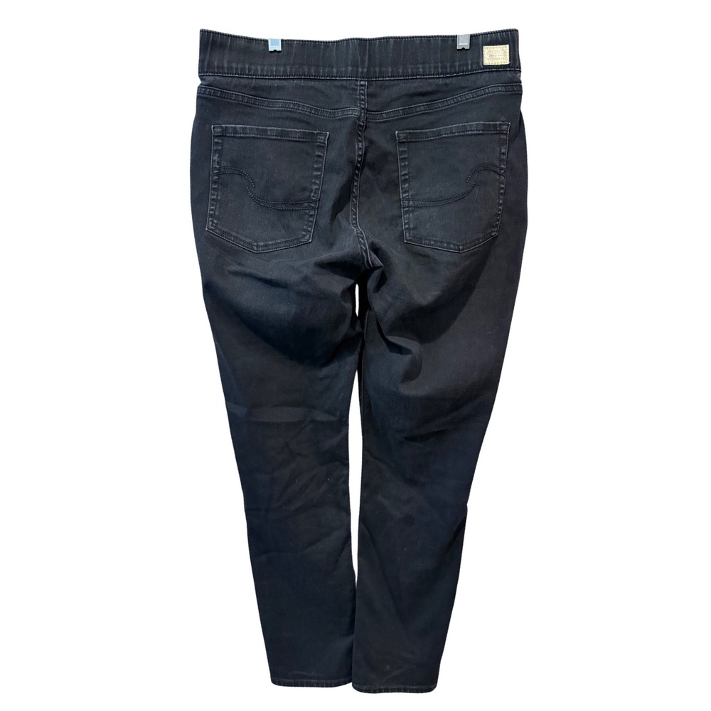 Signature by Levi Strauss Totally Shaping Pull-On Skinny Jeans Black 14M 32x30